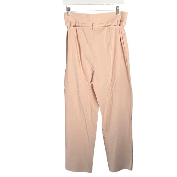 New 1.STATE Women’s High-Waisted Tie Front Pleated Trousers | Size 10 | Pink - Picture 5 of 14